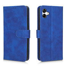 Custodia Portafoglio In Pelle Cover con Supporto L01Z per Samsung Galaxy M04 Blu