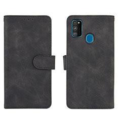 Custodia Portafoglio In Pelle Cover con Supporto L01Z per Samsung Galaxy M30s Nero