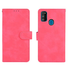 Custodia Portafoglio In Pelle Cover con Supporto L01Z per Samsung Galaxy M30s Rosa Caldo