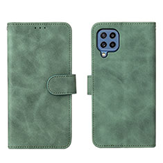 Custodia Portafoglio In Pelle Cover con Supporto L01Z per Samsung Galaxy M32 4G Verde