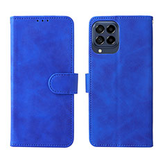 Custodia Portafoglio In Pelle Cover con Supporto L01Z per Samsung Galaxy M53 5G Blu