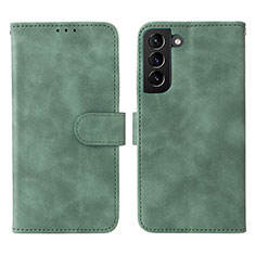Custodia Portafoglio In Pelle Cover con Supporto L01Z per Samsung Galaxy S22 5G Verde