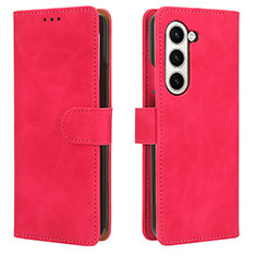 Custodia Portafoglio In Pelle Cover con Supporto L01Z per Samsung Galaxy Z Fold5 5G Rosa Caldo