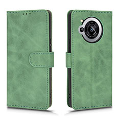 Custodia Portafoglio In Pelle Cover con Supporto L01Z per Sharp Aquos R7 Verde