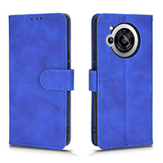 Custodia Portafoglio In Pelle Cover con Supporto L01Z per Sharp Aquos R7s Blu
