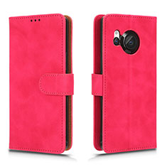 Custodia Portafoglio In Pelle Cover con Supporto L01Z per Sharp Aquos R8s Rosa Caldo
