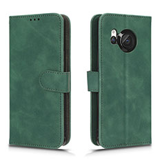 Custodia Portafoglio In Pelle Cover con Supporto L01Z per Sharp Aquos R8s Verde