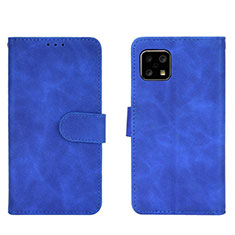 Custodia Portafoglio In Pelle Cover con Supporto L01Z per Sharp Aquos Sense5G Blu