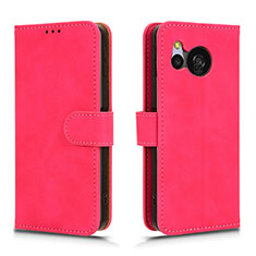 Custodia Portafoglio In Pelle Cover con Supporto L01Z per Sharp Aquos Sense8 Rosa Caldo