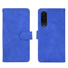 Custodia Portafoglio In Pelle Cover con Supporto L01Z per Sharp Aquos Zero5G basic Blu