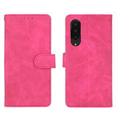 Custodia Portafoglio In Pelle Cover con Supporto L01Z per Sharp Aquos Zero5G basic Rosa Caldo