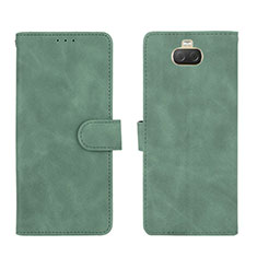 Custodia Portafoglio In Pelle Cover con Supporto L01Z per Sony Xperia 10 Plus Verde