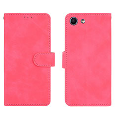 Custodia Portafoglio In Pelle Cover con Supporto L01Z per Sony Xperia Ace Rosa Caldo