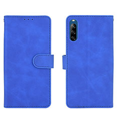 Custodia Portafoglio In Pelle Cover con Supporto L01Z per Sony Xperia L4 Blu