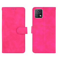 Custodia Portafoglio In Pelle Cover con Supporto L01Z per Vivo iQOO U3x 5G Rosa Caldo