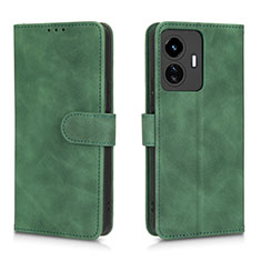 Custodia Portafoglio In Pelle Cover con Supporto L01Z per Vivo iQOO Z6 Lite 5G Verde