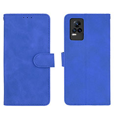 Custodia Portafoglio In Pelle Cover con Supporto L01Z per Vivo V21e 4G Blu