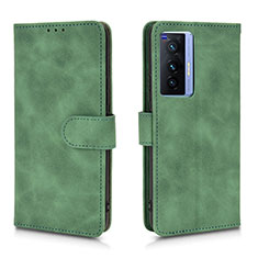 Custodia Portafoglio In Pelle Cover con Supporto L01Z per Vivo X70t Verde