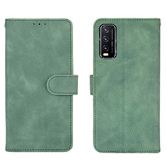 Custodia Portafoglio In Pelle Cover con Supporto L01Z per Vivo Y12A Verde