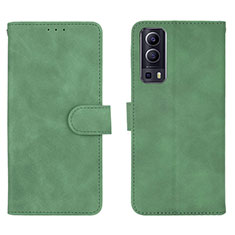 Custodia Portafoglio In Pelle Cover con Supporto L01Z per Vivo Y72 5G Verde