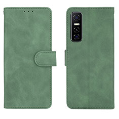 Custodia Portafoglio In Pelle Cover con Supporto L01Z per Vivo Y73s 5G Verde