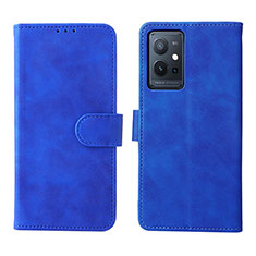 Custodia Portafoglio In Pelle Cover con Supporto L01Z per Vivo Y75 5G Blu