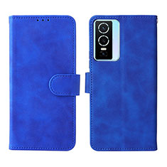 Custodia Portafoglio In Pelle Cover con Supporto L01Z per Vivo Y76 5G Blu