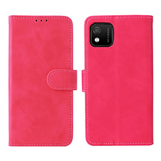 Custodia Portafoglio In Pelle Cover con Supporto L01Z per Wiko Y52 Rosa Caldo