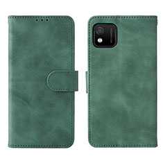 Custodia Portafoglio In Pelle Cover con Supporto L01Z per Wiko Y52 Verde