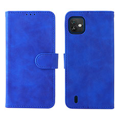 Custodia Portafoglio In Pelle Cover con Supporto L01Z per Wiko Y82 Blu