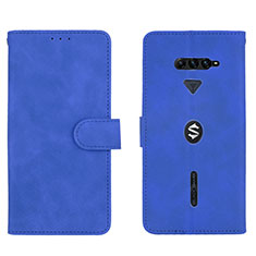 Custodia Portafoglio In Pelle Cover con Supporto L01Z per Xiaomi Black Shark 4 Pro 5G Blu