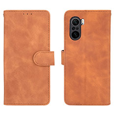 Custodia Portafoglio In Pelle Cover con Supporto L01Z per Xiaomi Mi 11i 5G Marrone