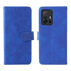 Custodia Portafoglio In Pelle Cover con Supporto L01Z per Xiaomi Mi 11T Pro 5G Blu