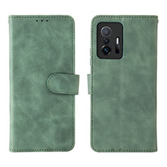 Custodia Portafoglio In Pelle Cover con Supporto L01Z per Xiaomi Mi 11T Pro 5G Verde