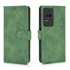 Custodia Portafoglio In Pelle Cover con Supporto L01Z per Xiaomi Poco F4 5G Verde