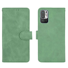 Custodia Portafoglio In Pelle Cover con Supporto L01Z per Xiaomi POCO M3 Pro 5G Verde