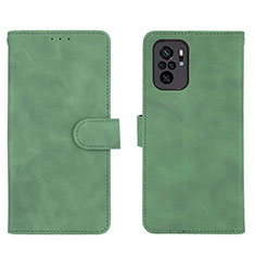 Custodia Portafoglio In Pelle Cover con Supporto L01Z per Xiaomi Poco M5S Verde