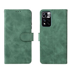 Custodia Portafoglio In Pelle Cover con Supporto L01Z per Xiaomi Poco X4 NFC Verde