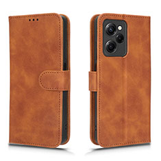 Custodia Portafoglio In Pelle Cover con Supporto L01Z per Xiaomi Poco X5 Pro 5G Marrone