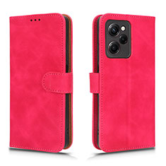 Custodia Portafoglio In Pelle Cover con Supporto L01Z per Xiaomi Poco X5 Pro 5G Rosa Caldo