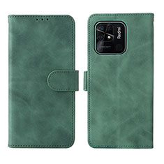 Custodia Portafoglio In Pelle Cover con Supporto L01Z per Xiaomi Redmi 10 Power Verde