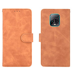 Custodia Portafoglio In Pelle Cover con Supporto L01Z per Xiaomi Redmi 10X Pro 5G Marrone