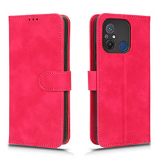 Custodia Portafoglio In Pelle Cover con Supporto L01Z per Xiaomi Redmi 12C 4G Rosa Caldo