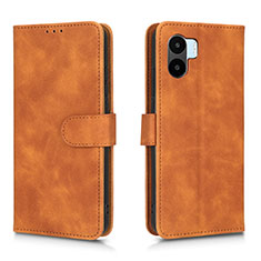 Custodia Portafoglio In Pelle Cover con Supporto L01Z per Xiaomi Redmi A1 Marrone