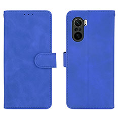 Custodia Portafoglio In Pelle Cover con Supporto L01Z per Xiaomi Redmi K40 5G Blu