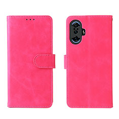 Custodia Portafoglio In Pelle Cover con Supporto L01Z per Xiaomi Redmi K40 Gaming 5G Rosa Caldo