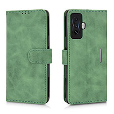 Custodia Portafoglio In Pelle Cover con Supporto L01Z per Xiaomi Redmi K50 Gaming AMG F1 5G Verde