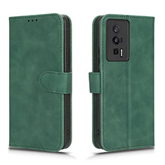 Custodia Portafoglio In Pelle Cover con Supporto L01Z per Xiaomi Redmi K60 Pro 5G Verde