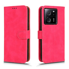 Custodia Portafoglio In Pelle Cover con Supporto L01Z per Xiaomi Redmi K60 Ultra 5G Rosa Caldo