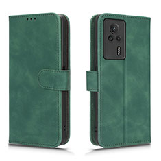 Custodia Portafoglio In Pelle Cover con Supporto L01Z per Xiaomi Redmi K60E 5G Verde